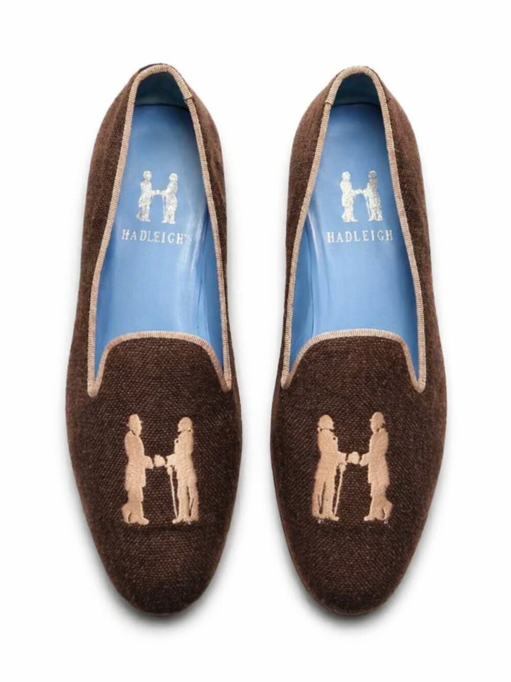 Hadleigh's Signature Logo Slip On Smoking Loafer